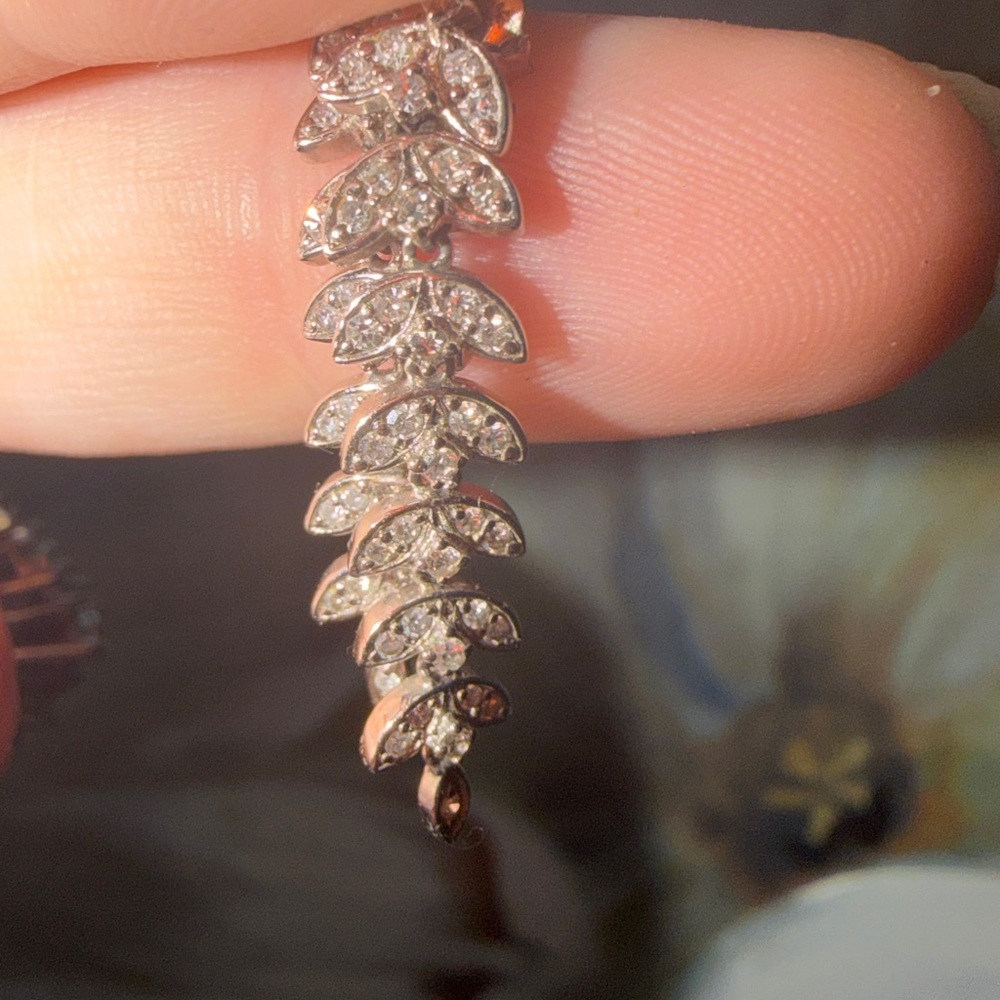 14k Diamond Encrusted earrings - Picture 2 of 3